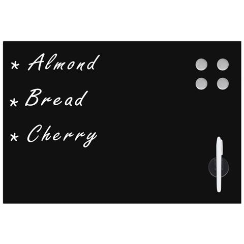 Lavagna Magnetica A Parete In Vetro 60x40 Cm Nera - Foto 1