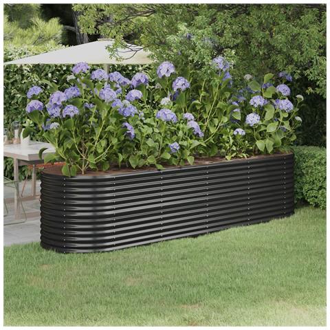 Letto Da Giardino In Acciaio A Polvere 296x80x68 Cm Antracite - Foto 6