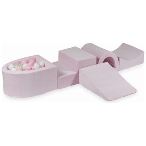 Speelset met Ballenbak - Ecru, Inclusief Witte Parel Ballen – Little Pure Kids