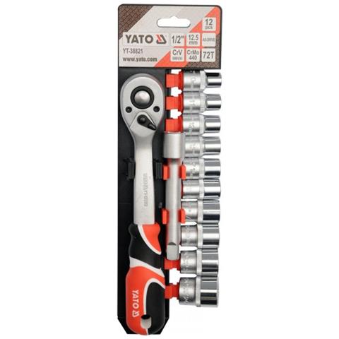 YT-38821 chiave a tubo Set di chiavi a bussola 12 pz - Foto 1