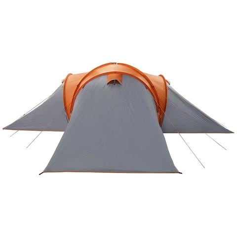 Tenda da Campeggio a Cupola 6 Persone Grigio e Arancione - Foto 8
