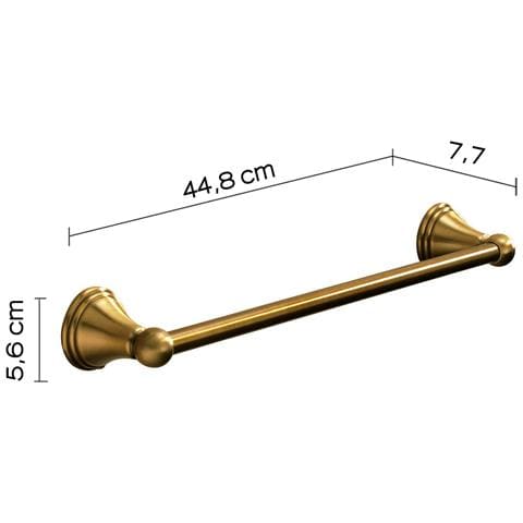 Portasalviette 45 Cm Da Muro In Acciaio Inox E Cromall 7521-45 Serie Romance Bronzo - Foto 2