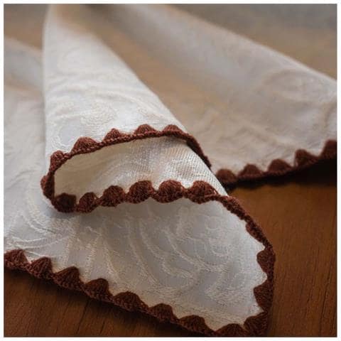 Tovaglia Tinta Unita In Stile Francese Leggero E Lussuoso Con Motivo Jacquard Xxl - Foto 2