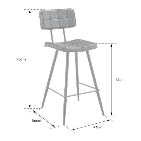 Set Di 2 Sgabelli Da Bar Fernand In Similpelle Nera - Foto 2