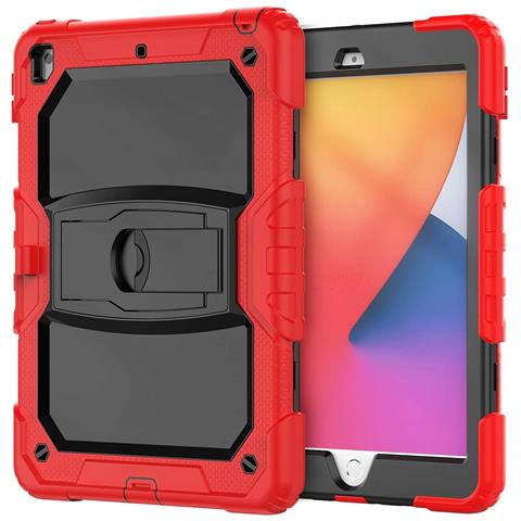 Custodia Per Ipad 7/8/9 10.2” Con Supporto E Tracolla Rossa - Foto 1