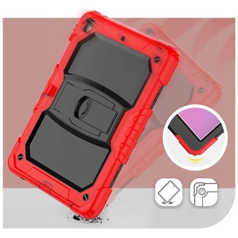 Custodia Per Ipad 7/8/9 10.2” Con Supporto E Tracolla Rossa - Foto 4