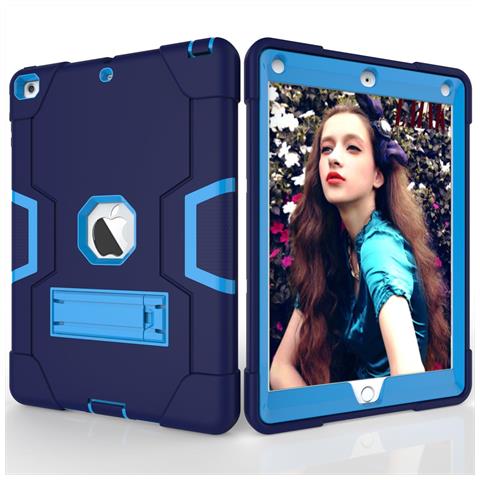 Custodia Per Ipad 9.7"" 2018/2017 Armata Con Supporto Blu - Foto 4