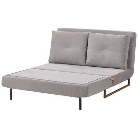 Divano Letto 2 Posti Jerslev Tessuto Grigio - Foto 5