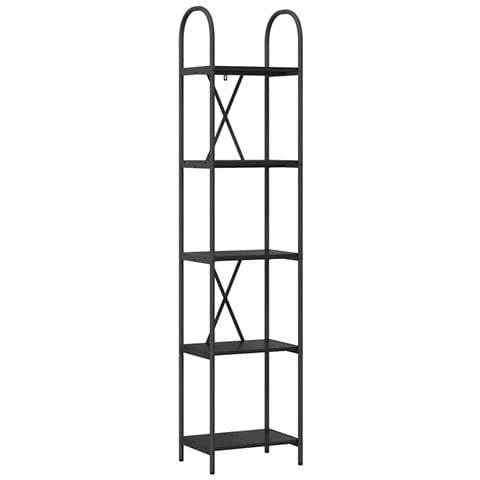 Libreria Rovere nero 40 x 30 x 183 cm Legno multistrato - Foto 1
