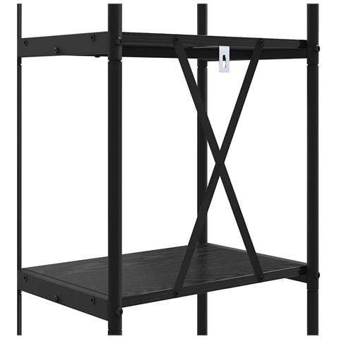 Libreria Rovere nero 40 x 30 x 183 cm Legno multistrato - Foto 9