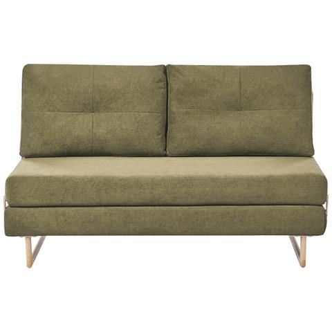 Divano Letto 3 Posti Jerslev Tessuto Verde - Foto 2