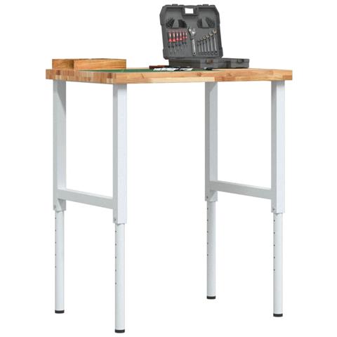 Banco Lavoro 80x60x(73-99,5) cm Legno di Faggio Rettangolare - Foto 2