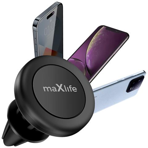Supporto Per Auto Magnetico Per Smartphone Da Fissare Sulla Griglia Di Ventilazione, Nero - Foto 2