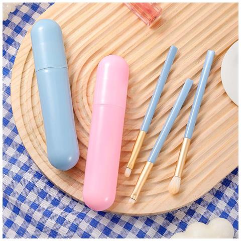 Set Di 5 Pennelli Per Ombretto - Setole Sintetiche Morbide Per Sfumature Perfette Pink - Foto 3