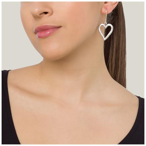 Orecchino A Gancio A Forma Di Cuore In Argento - Foto 2