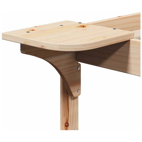 Letto con Tavolini Laterali Naturale 140 x 210 cm Pino massello - Foto 9