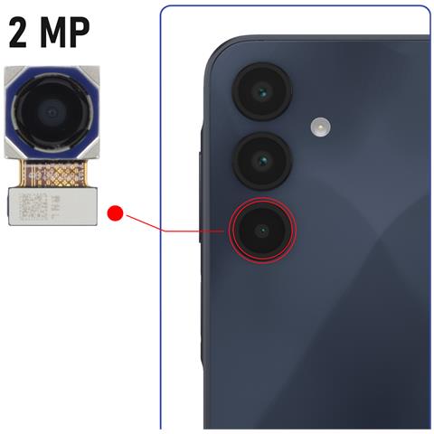 Fotocamera Posteriore Compatibile Samsung Galaxy A16 Obiettivo Macro 2mp - Foto 2