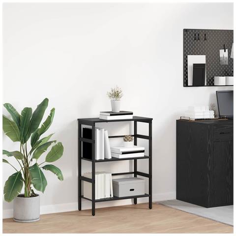 Libreria Rovere Nero 60 x 29,5 x 81 cm Legno multistrato - Foto 2