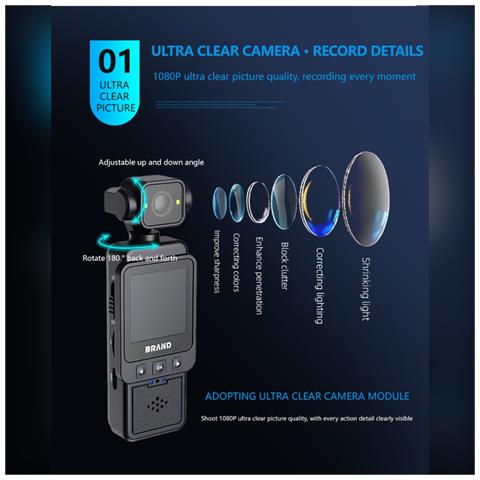 Action Camera Wifi Hd 1080p Kit Ciclismo - Cam Portatile Con Stabilizzazione Ottica - Foto 7