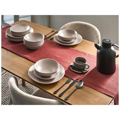 Set Di 18 Stoviglie Vivani Gres Porcellanato Beige Chiaro - Foto 1