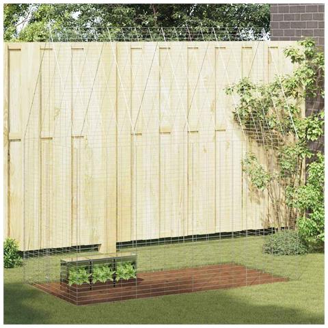Gabbia per Conigli Argento 400 x 100 x 210 cm Acciaio zincato - Foto 2