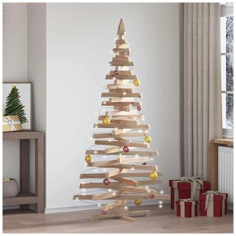 Alberi di Natale Naturale 180 cm Legno di pino massello - Foto 2
