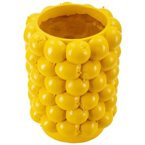 Vaso Lemons Giallo In Resina A Grappolo Di Limoni 21x28 Cm - Foto 2