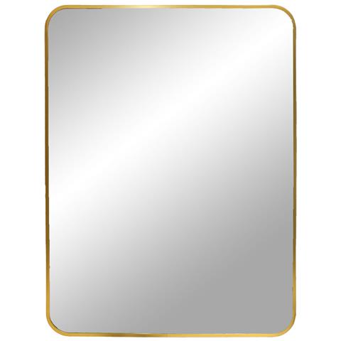 Specchio Da Parete Madrid In Alluminio Color Ottone 50x70 Cm - Foto 1