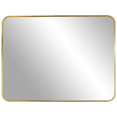 Specchio Da Parete Madrid In Alluminio Color Ottone 50x70 Cm - Foto 2