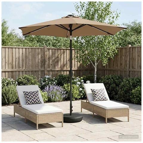 Parasol da Giardino con Luci LED 230 x 230 cm Poliestere - Foto 2