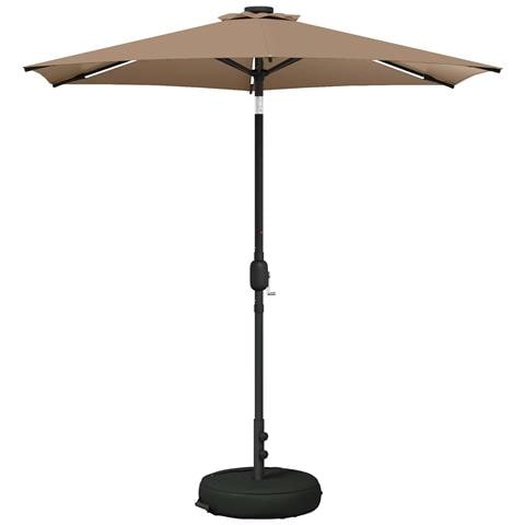 Parasol da Giardino con Luci LED 230 x 230 cm Poliestere - Foto 1