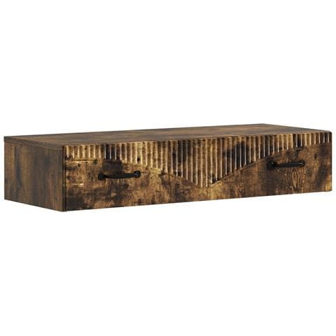 Tavolino da Parete Laterale Rovere Fumo 87,5 x 34,5 x 17 cm - Foto 1