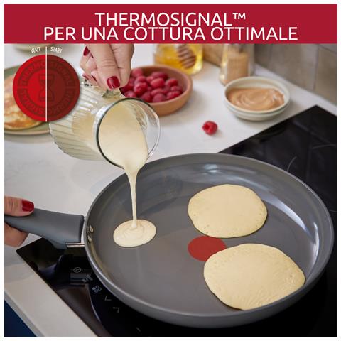 Risorsa Padella 24 cm, Rivestimento in Ceramica Antiaderente, Scorrevolezza Ottimale, Thermo-Signal, Induzione - Foto 2