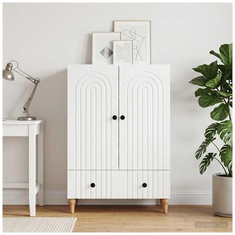Credenza Bianco 66 x 34,5 x 95 cm Legno ingegnerizzato - Foto 2
