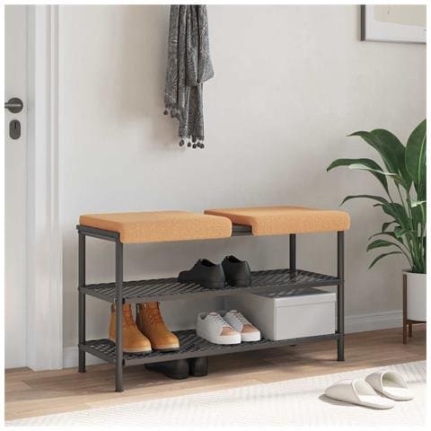 Cuscino per panchina 2 pz Tessuto Sherpa Beige Profondità 35 cm - Foto 2
