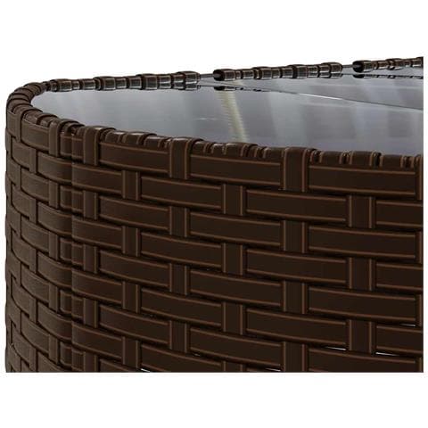 Set Divani da Giardino 10pz con Cuscini in Polyrattan Marrone - Foto 9