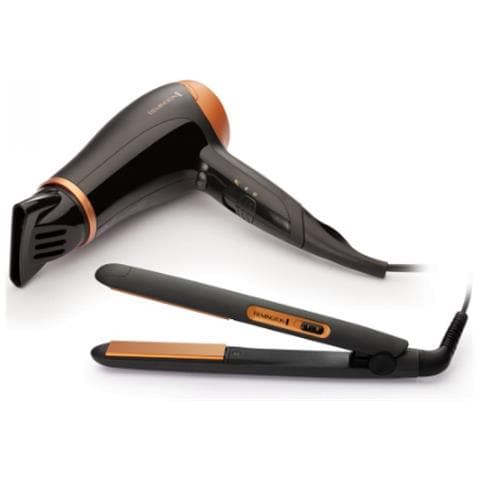 D3012GP Haircare Gift Set Asciugacapelli Potenza 2000 W + Piastra Per Capelli Ceramic Straightener - Foto 2