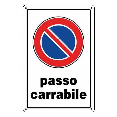 Cartello Segnaletico ""passo Carrabile"" In Pvc - Foto 1