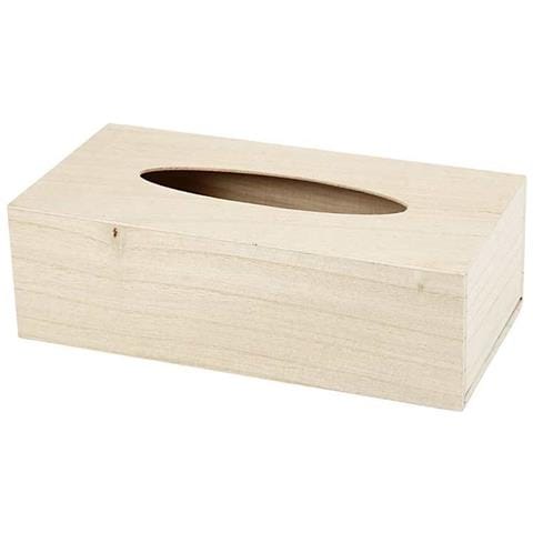 Scatola Di Fazzoletti Di Legno Da Decorare - 27 X 14 X 8 Cm - Foto 1