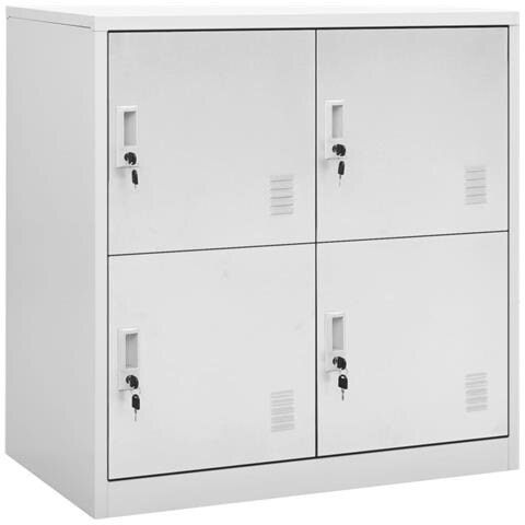 Armadietto con Chiave Grigio Chiaro 90x45x92,5 cm in Acciaio - Foto 1