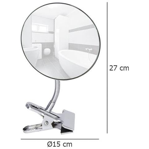 Specchio Cosmetico, Ingrandimento 5x Con Fissaggio A Clip, - Foto 5