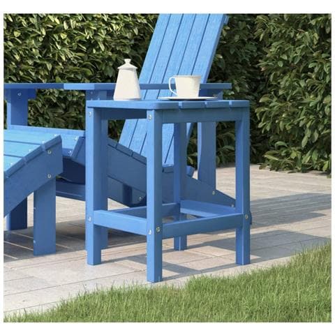 Tavolo Da Giardino Adirondack Blu Acqua 38x38x46 Cm Hdpe - Foto 2