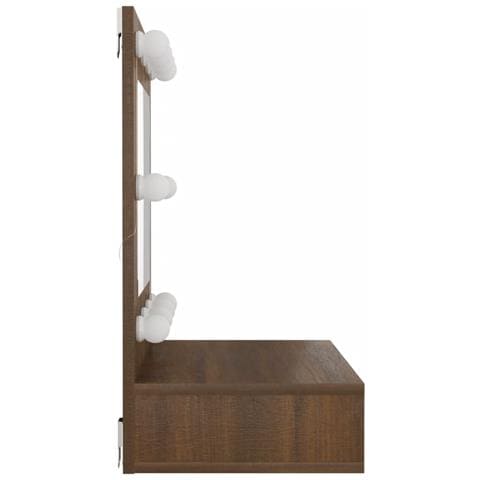 Mobile A Specchio Con Led Rovere Marrone 60x31,5x62 Cm - Foto 2