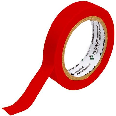 Nastro Isolante In Pvc, Spessore 0,13mm, 15mm X 10m. Rosso - Foto 2
