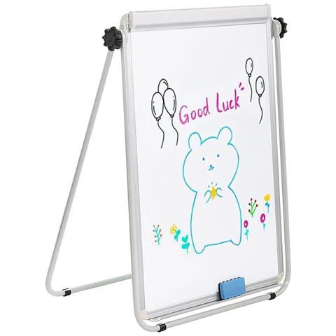 Lavagna Magnetica Bifacciale Flipchart Portatile 70x100 Cm Con Supporto - Foto 3