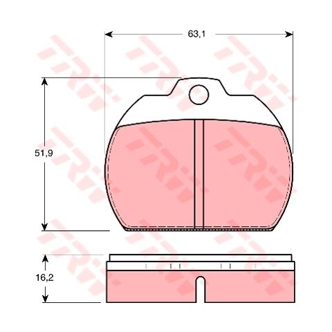 Pattini Freno Volkswagen Kaefer Convertible (15) Gdb591 - Foto 1