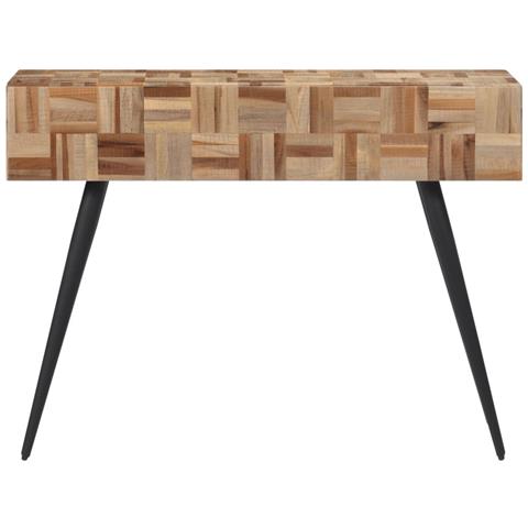 Tavolino Consolle 110x34x80 Cm Teak Massello Di Recupero - Foto 2