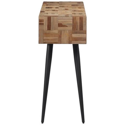 Tavolino Consolle 110x34x80 Cm Teak Massello Di Recupero - Foto 3