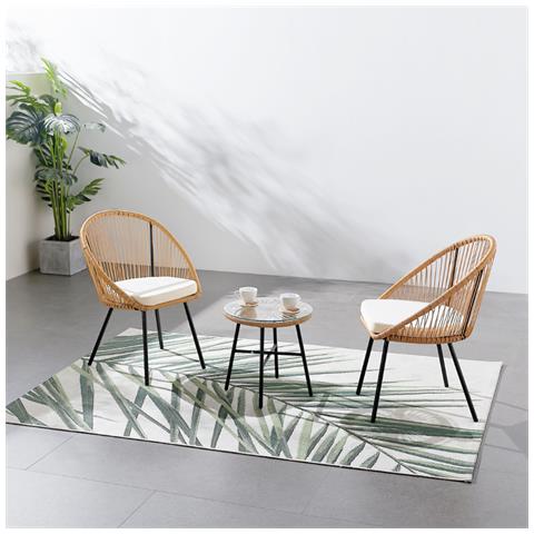 Ipanema Salotto Da Balcone Beige Con 2 Poltrone E 1 Tavolo - Foto 4