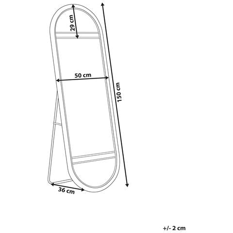 Specchio Da Terra Naturale 150 Cm Barges - Foto 6